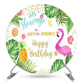 Ananas Flamingo Monster Kreis Geburtstag Hintergrund